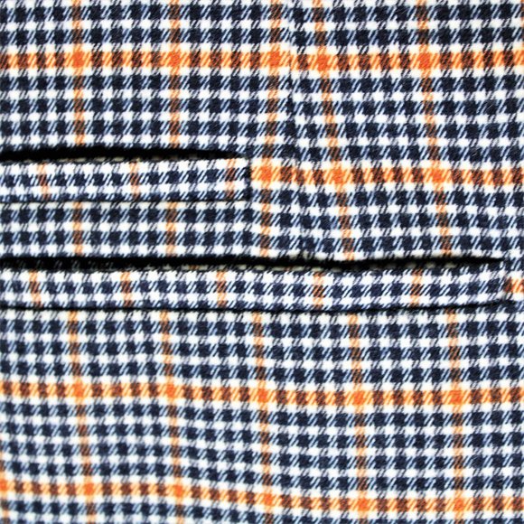 Merona | Blue, White, & Orange Plad Pattern Blazer - Picture 5 of 7